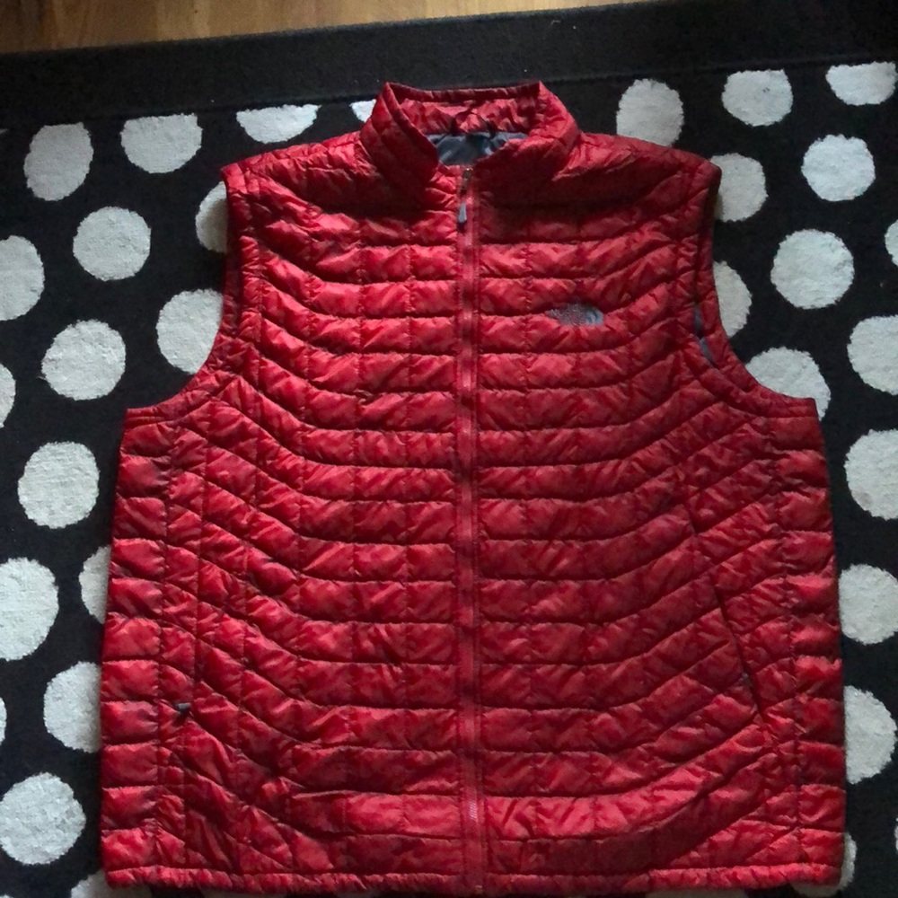 Red North Face vest